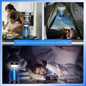 Solar electric shock mosquito lights