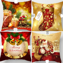 Load image into Gallery viewer, Christmas Pillow Covers18&quot;x18&quot;Christmas Throw Pillow Covers Cotton Linen Christmas Decorations Set of 4 for Home Decor
