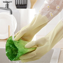 Load image into Gallery viewer, Dishwashing Cleaning Gloves 3 Pairs - Reusable Rubber Gloves Non-Slip Laundry Kitchen Gardening Household Gloves
