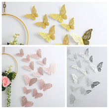 Load image into Gallery viewer, 3D Butterfly Wall Decor,48 Pcs 4 Styles 3 Sizes,Butterfly Decor Decals for Birthday, Butterfly Party Decor Cake Decor, Removable Wall Stickers Room Decor for Kids Nursery Classroom Wedding Decor
